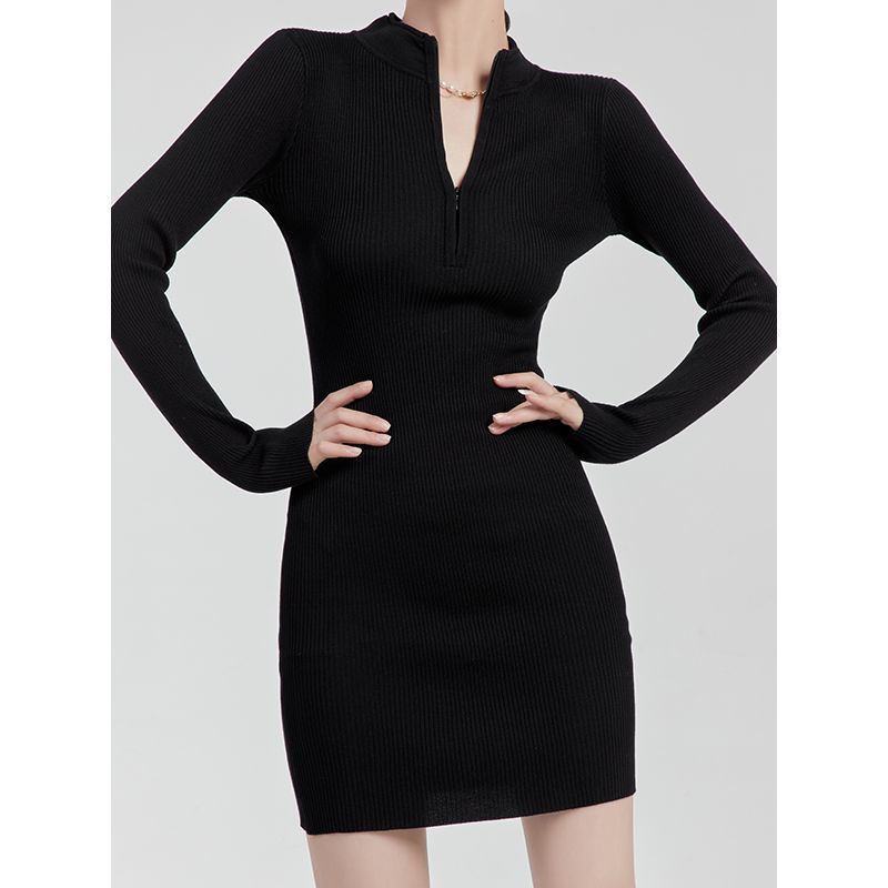 Dresses & Jumpsuits | Agnes Women’s Long Sleeve Bodycon Dress Clothing Dresses & Jumpsuits